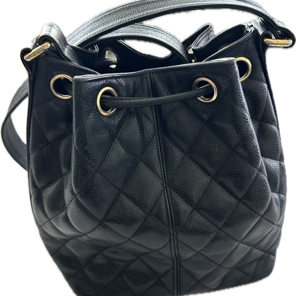 Chanel Vintage Black Caviar Quilted Bag - Picture 4 of 6
